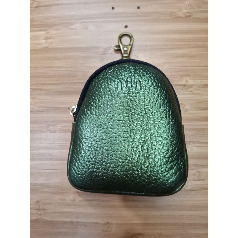 Portland Leather Goods Gordita Pouch Coin Purse NWOT Greench Metallic Green
